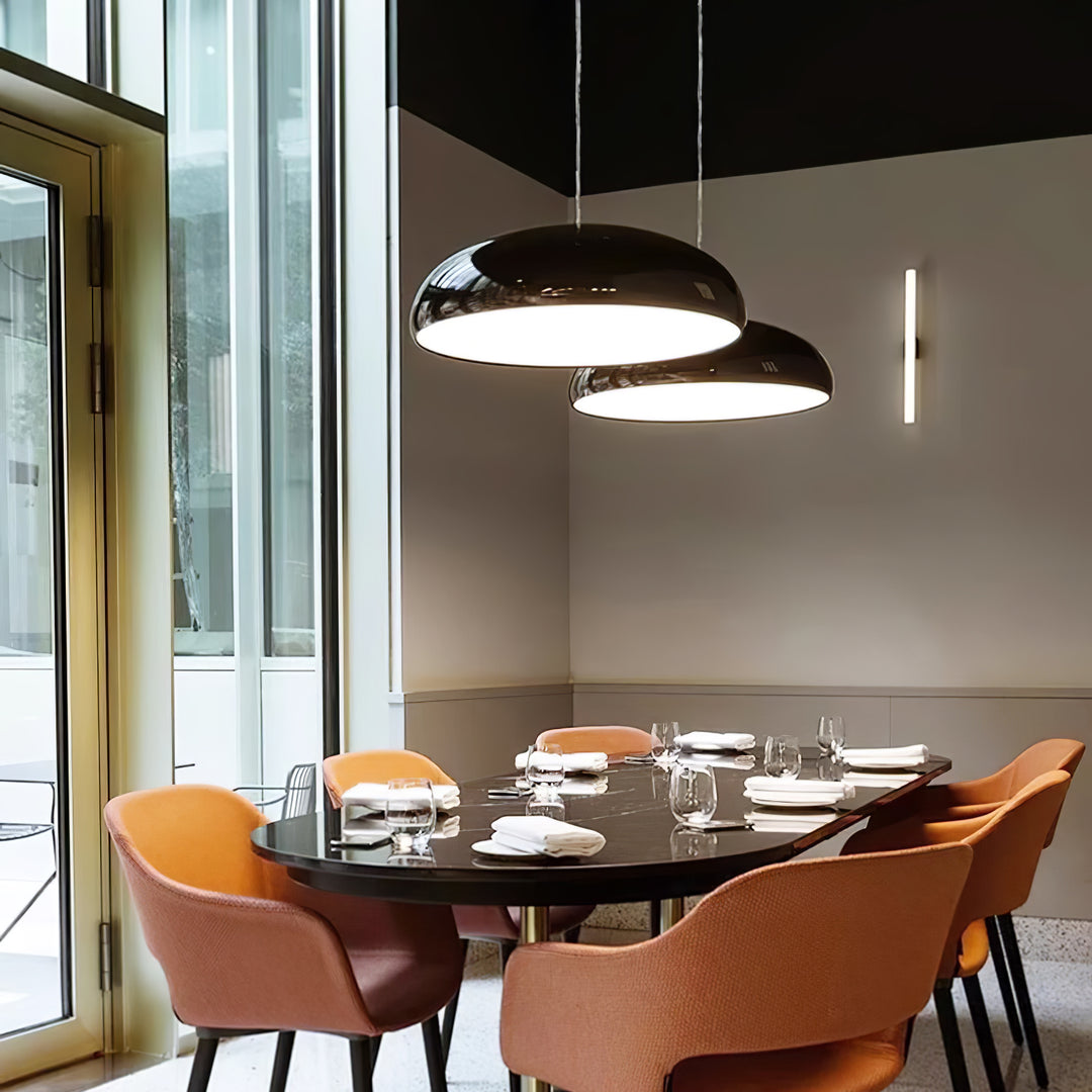 Bauhaus Smooth Semi-Elliptical Dome Pendant Light