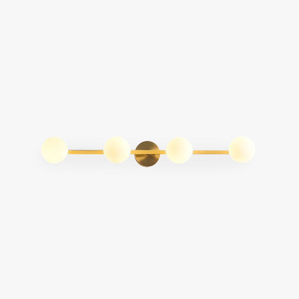 Modern Gold Wall Lamp with Globe Shades