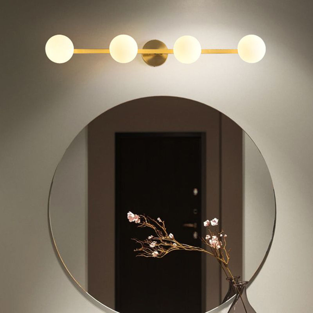 Modern Gold Wall Lamp with Globe Shades