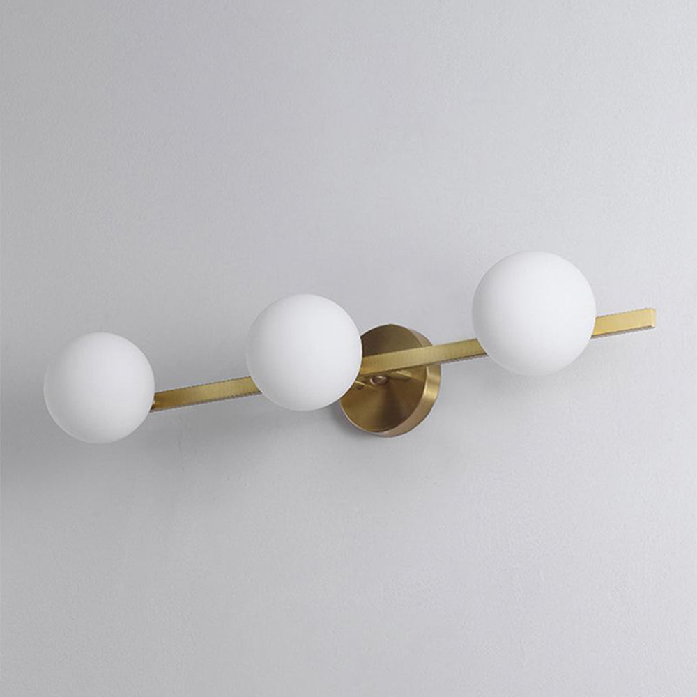 Modern Gold Wall Lamp with Globe Shades