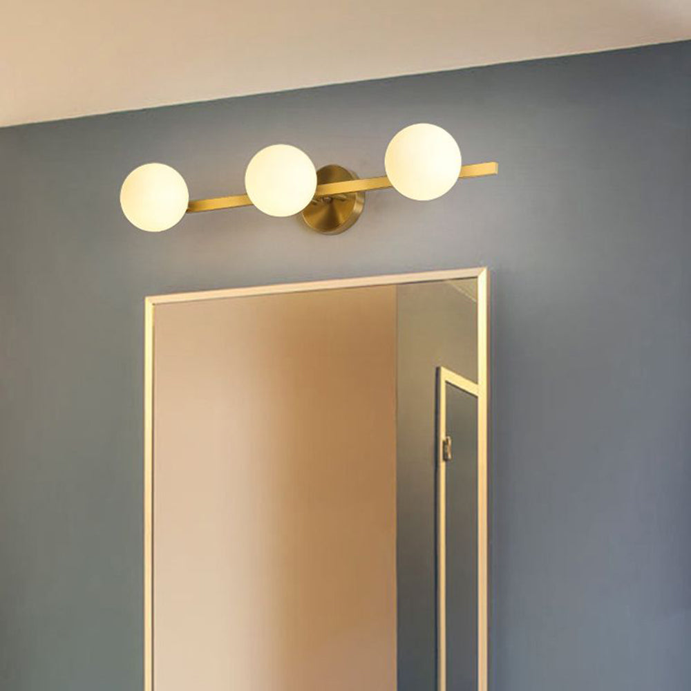 Modern Gold Wall Lamp with Globe Shades