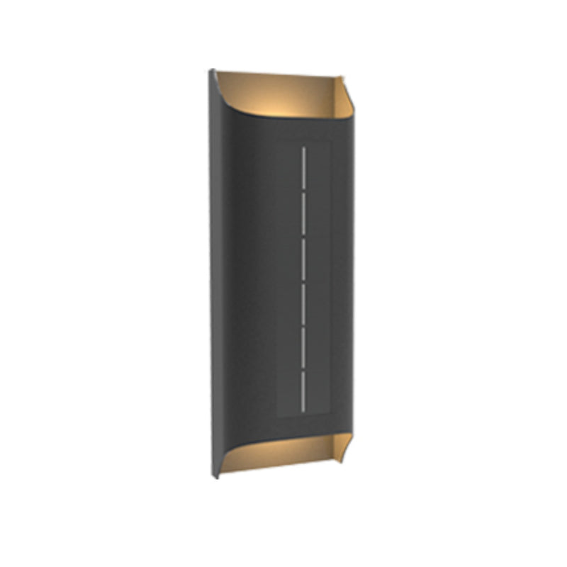 Modern LED Up-Down Outdoor Wall Lamp - Solar & Hardwired Options