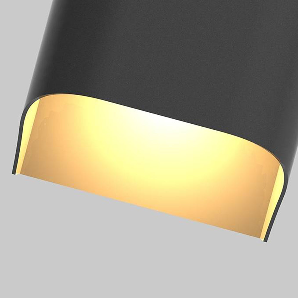 Modern LED Up-Down Outdoor Wall Lamp - Solar & Hardwired Options
