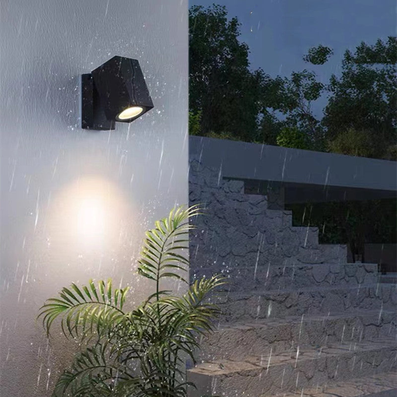 Modern Rotatable Metal LED Outdoor Wall Spotlight – Adjustable and Waterproof