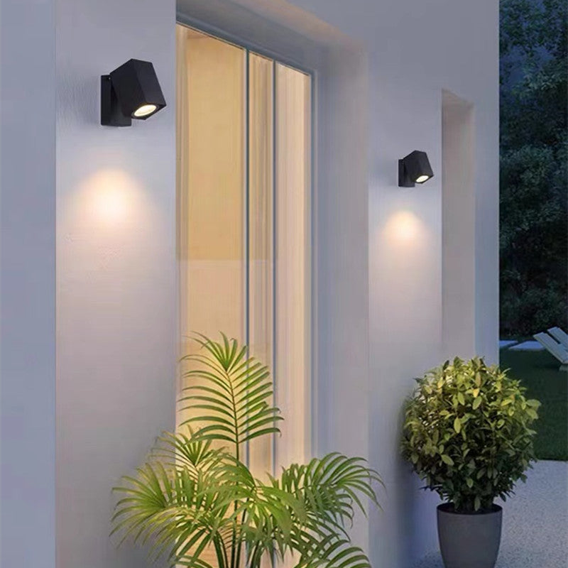 Modern Rotatable Metal LED Outdoor Wall Spotlight – Adjustable and Waterproof