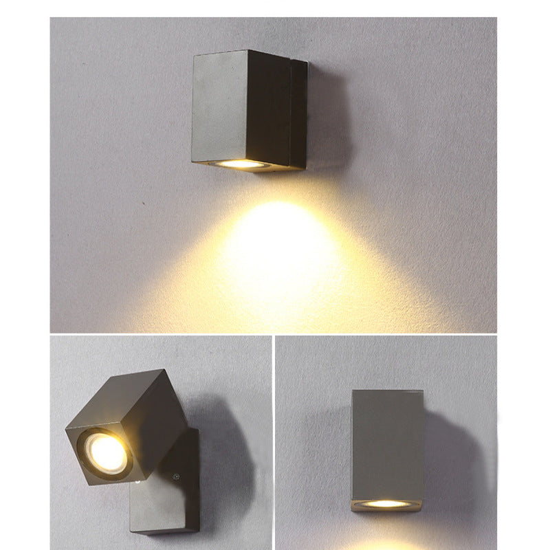 Modern Rotatable Metal LED Outdoor Wall Spotlight – Adjustable and Waterproof