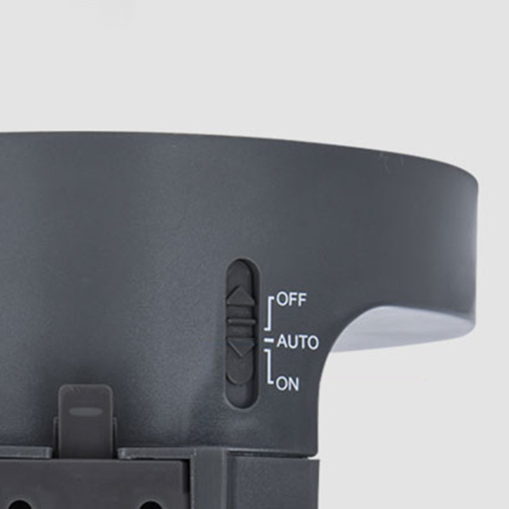 Modern Round Solar Outdoor Wall Lamp with Sensor and Waterproof Design
