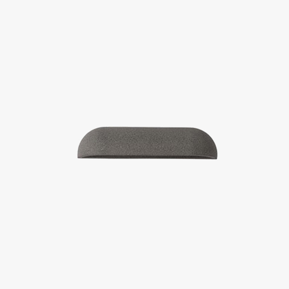 Modern minimalist semi-elliptical metal outdoor wall lamp, available in black or white. Durable, waterproof, and rustproof, perfect for courtyards, porches, and gardens.

