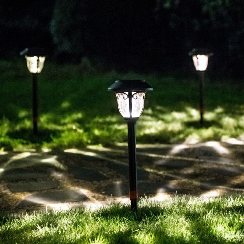 Modern Solar Outdoor Bollard Light – Coffee Color, Bowl-Shaped Design