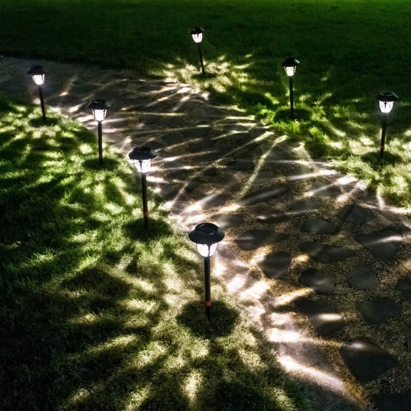 Modern Solar Outdoor Bollard Light – Coffee Color, Bowl-Shaped Design