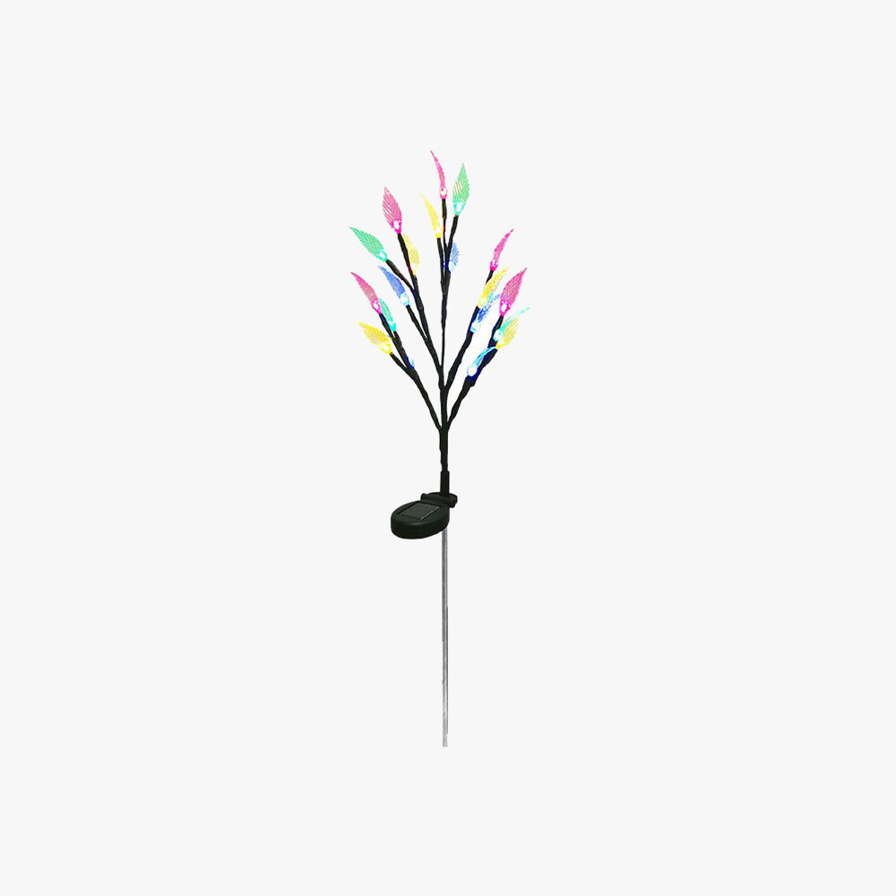 Modern Solar Outdoor Bollard Light with Tree-Like Design