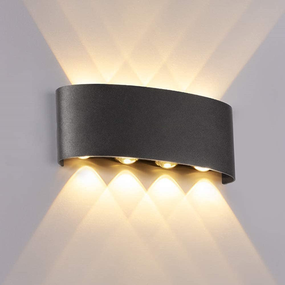 Modern Up and Down LED Wall Lamp – Waterproof Metal and Acrylic Design