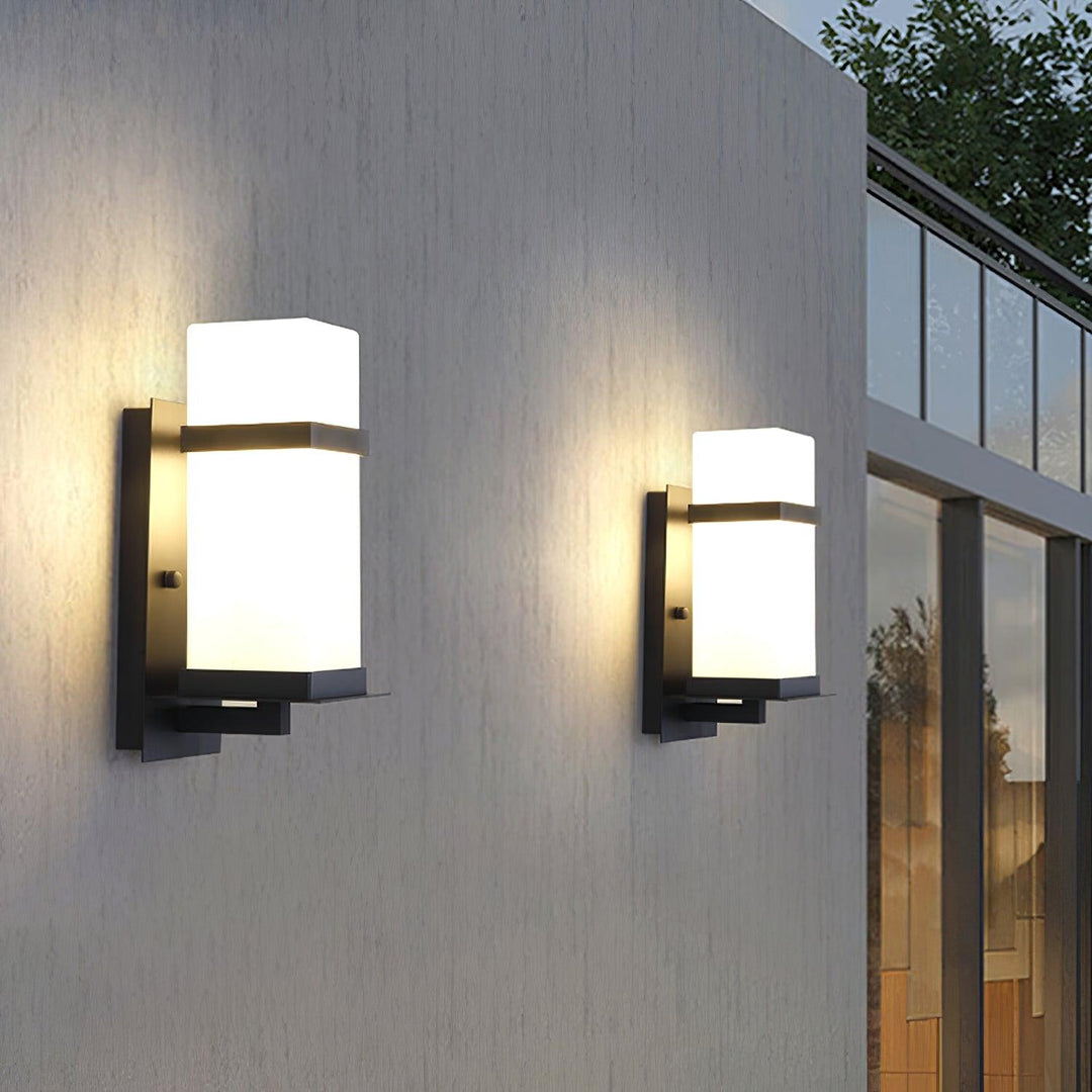 Modern Waterproof Metal and Glass Outdoor Wall Light for Patio and Garden