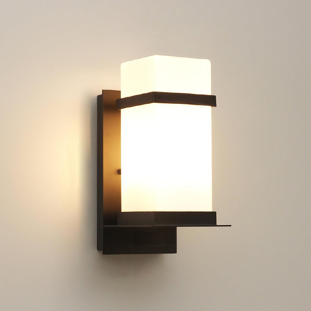 Modern Waterproof Metal and Glass Outdoor Wall Light for Patio and Garden