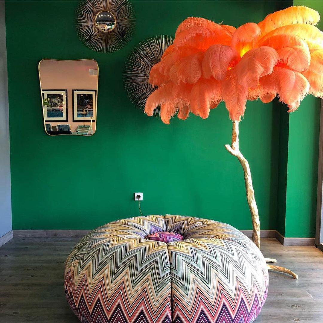 Bohemian branch-like Floor Lamp – Feather Canopy