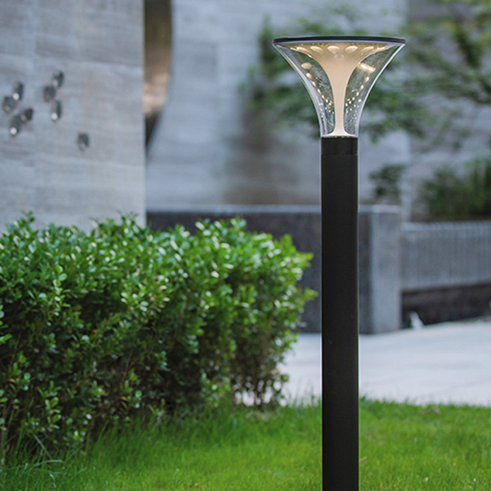 Outdoor Solar Bollard Light, Contemporary Accent