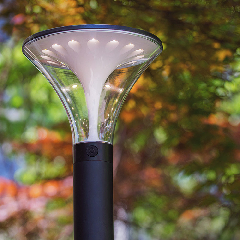 Outdoor Solar Bollard Light, Contemporary Accent