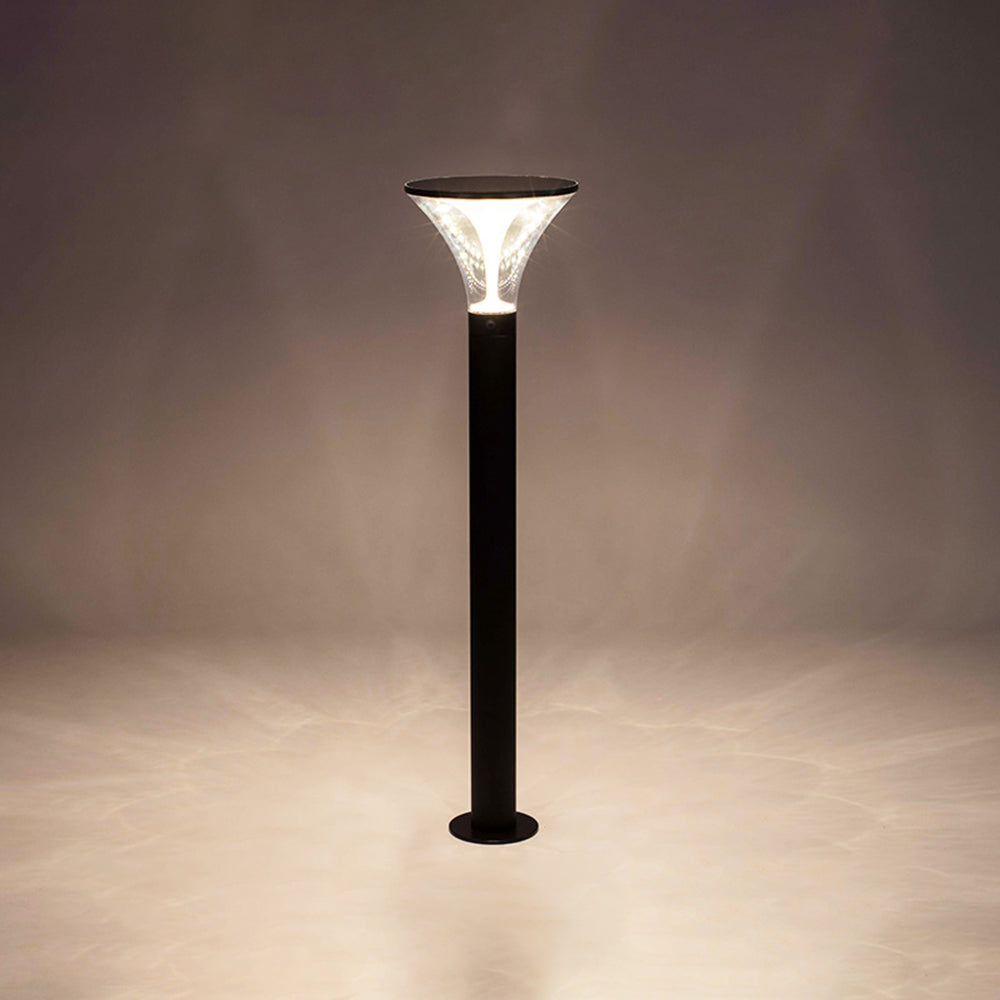 Outdoor Solar Bollard Light, Contemporary Accent