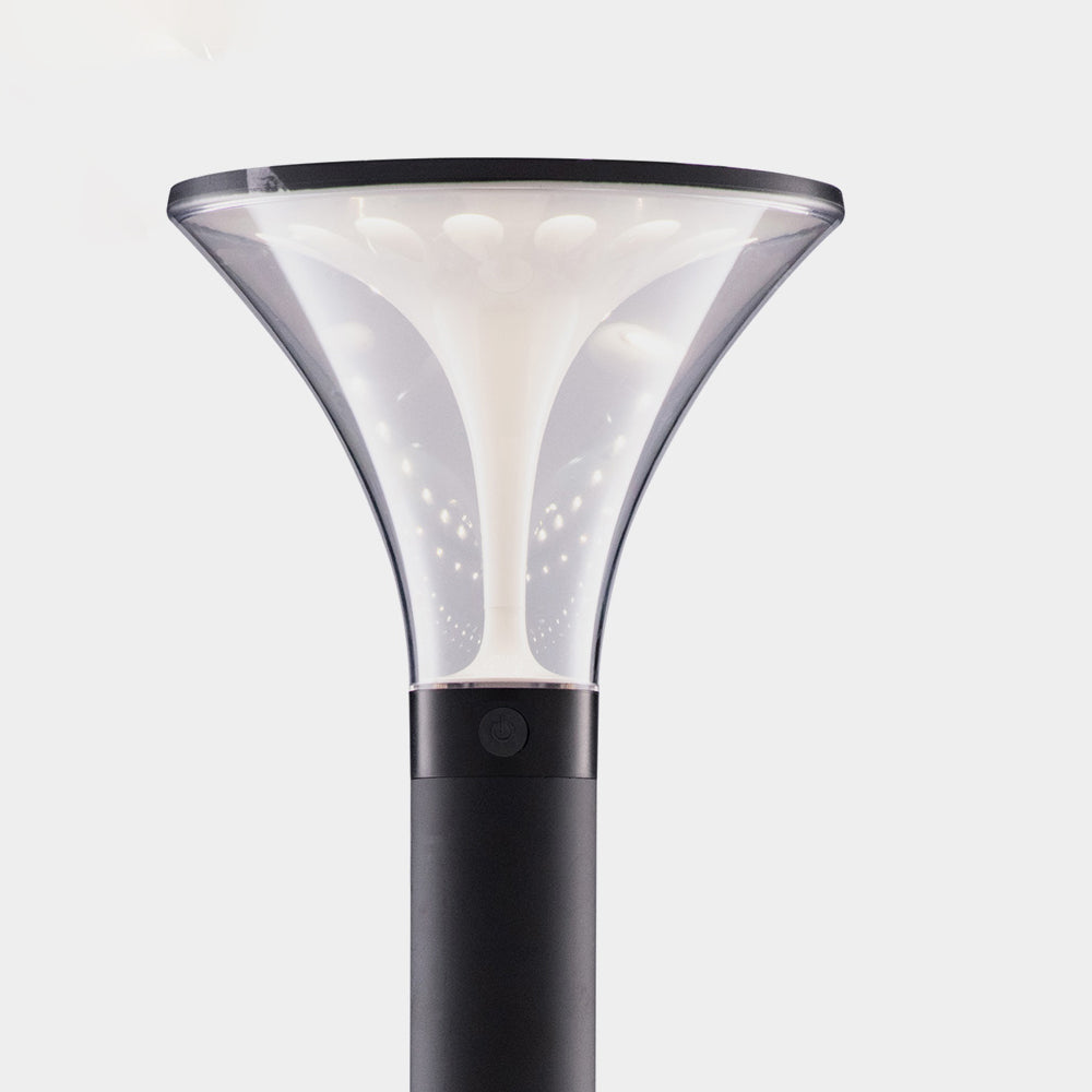 Outdoor Solar Bollard Light, Contemporary Accent