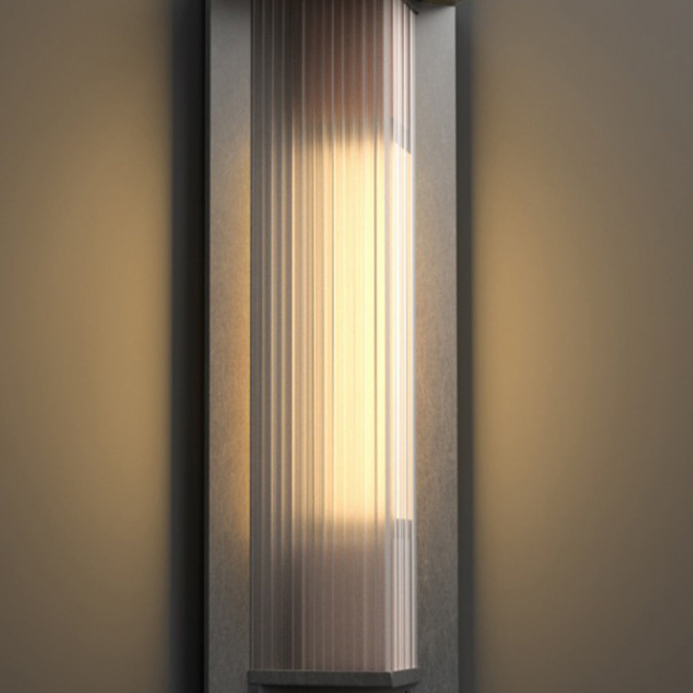 Rectangular Modern Acrylic Outdoor Wall Lamp with Warm Light