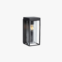 Solar Waterproof Rectangular Outdoor Wall Lamp with Glass Shade