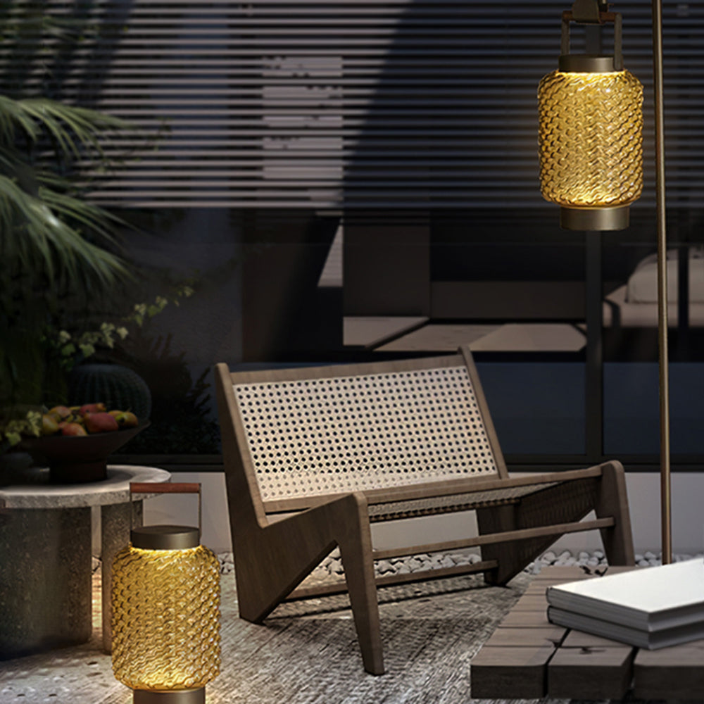 Vintage Outdoor Metal Lantern – Solar Glow