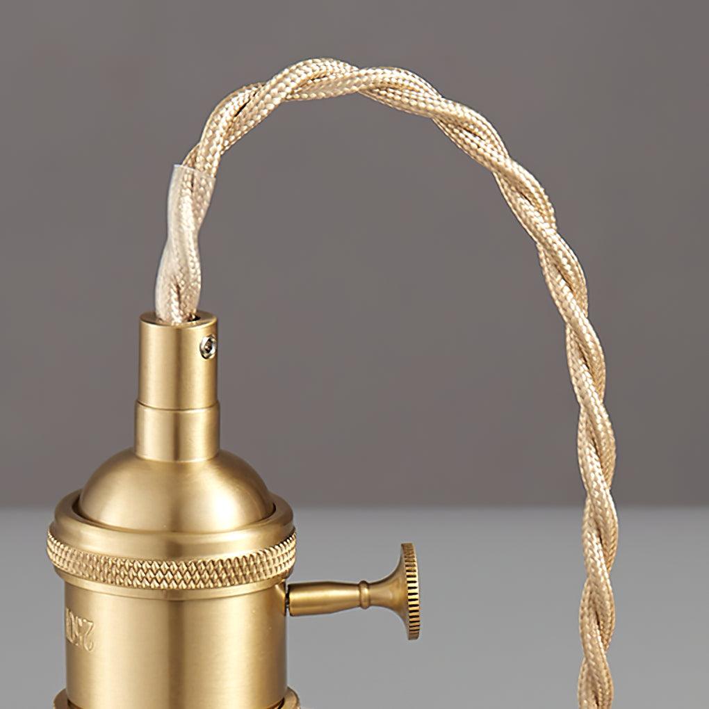 Vintage Brass Pendant Light with Clear Shade