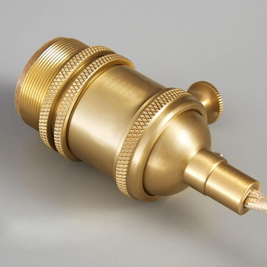 Vintage Brass Pendant Light with Clear Shade