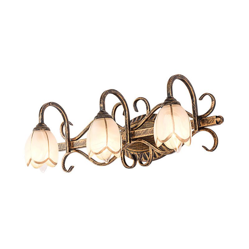 Vintage Wall Lamp & Floral Brass Elegance