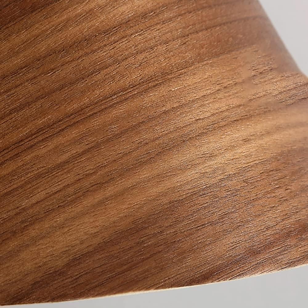 Walnut Minimalist Pendant Light & Adjustable Design