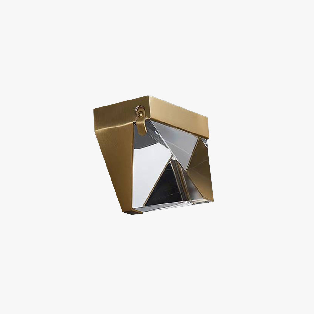 Waterproof Diamond-Shaped Crystal LED Outdoor Wall Lamp – Black or Gold