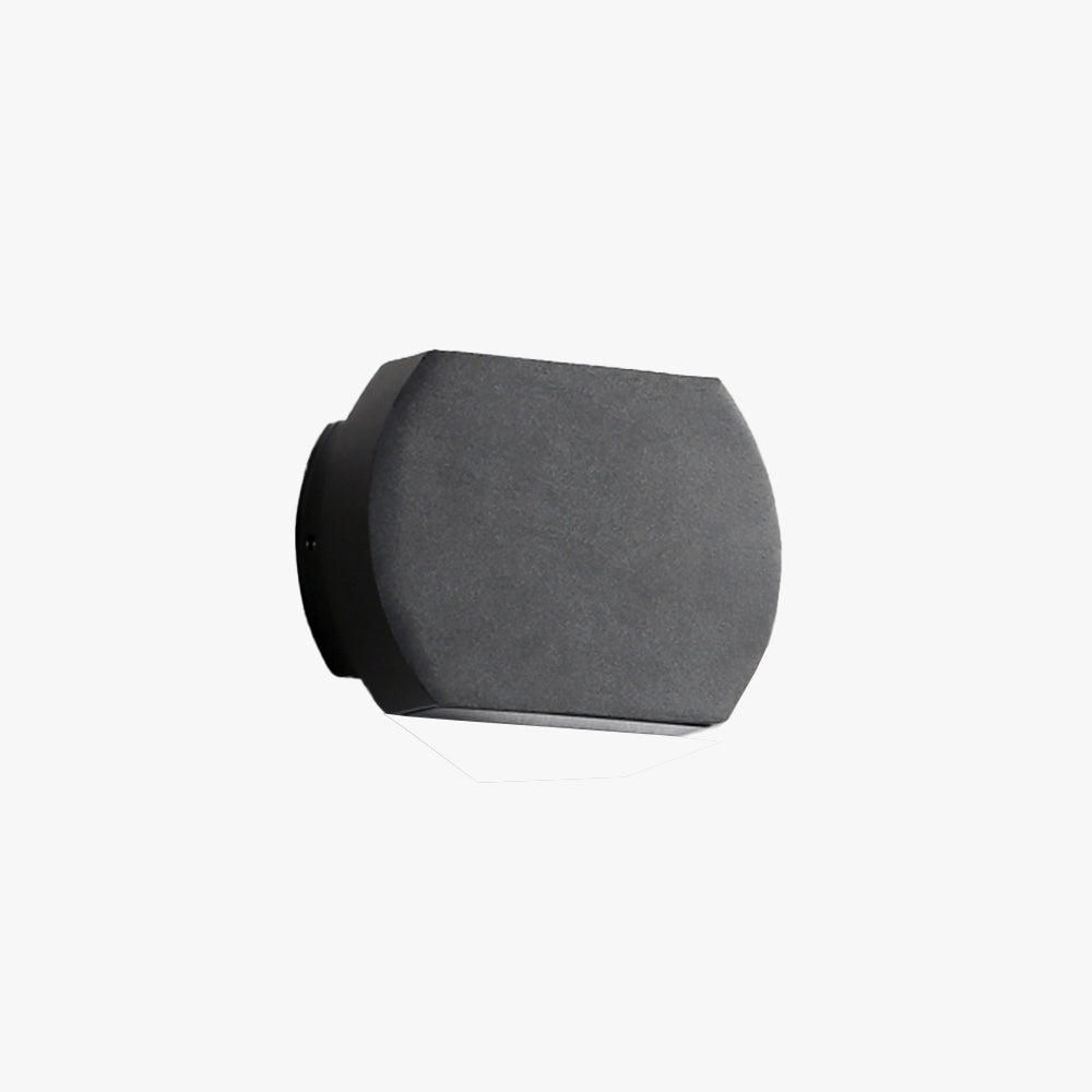 Waterproof minimalist geometric outdoor wall lamp in black or gray. Sleek modern design with up-and-down LED lighting, perfect for gardens, patios, and gates.

