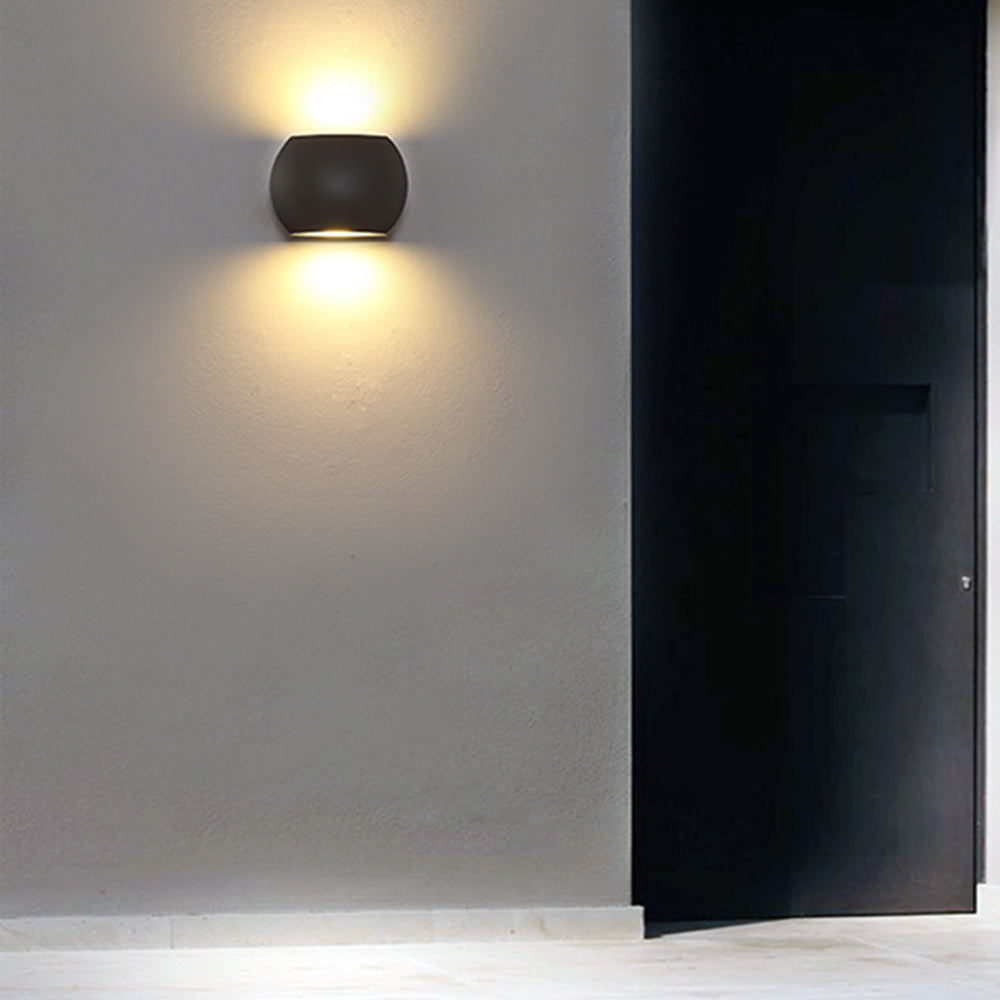 Waterproof Minimalist Geometric Outdoor Wall Lamp – Black or Gray