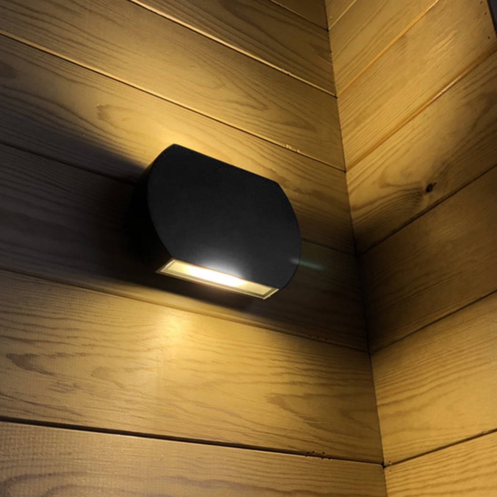 Waterproof Minimalist Geometric Outdoor Wall Lamp – Black or Gray