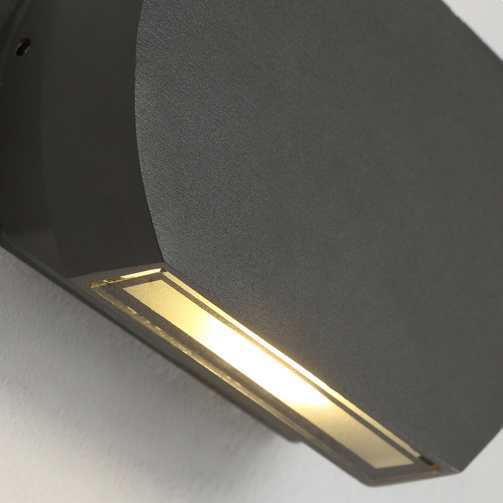 Waterproof Minimalist Geometric Outdoor Wall Lamp – Black or Gray