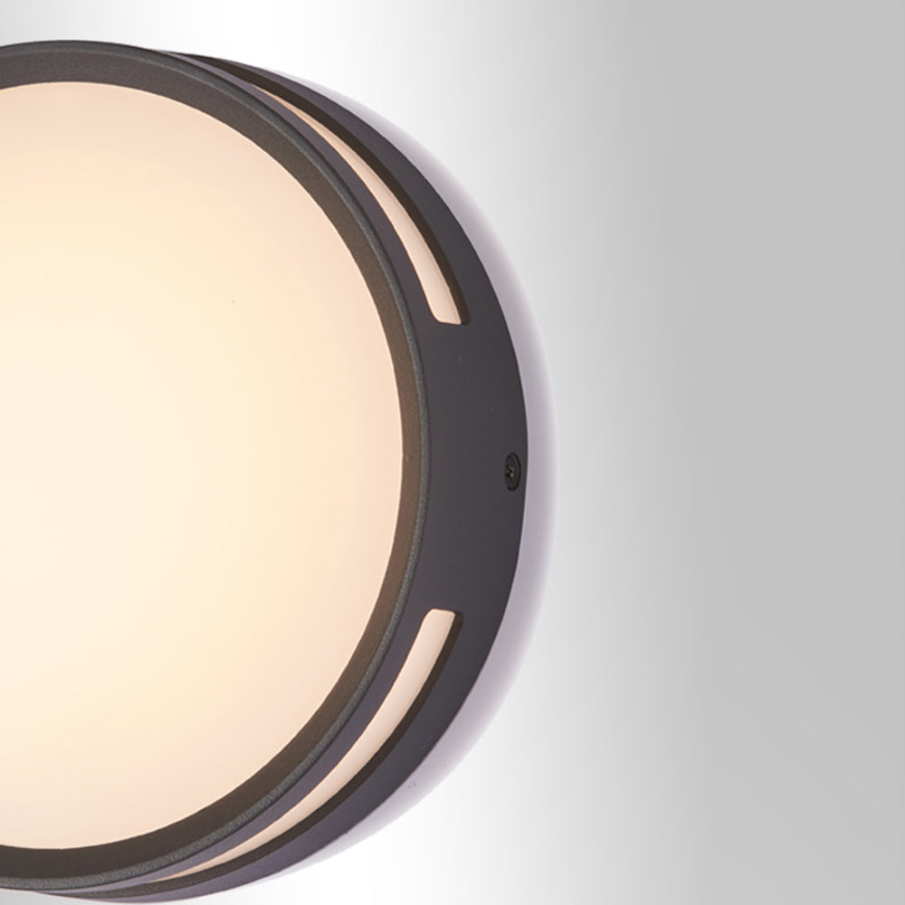 Waterproof Round Black LED Outdoor Wall Lamp – Modern and Minimalist Design