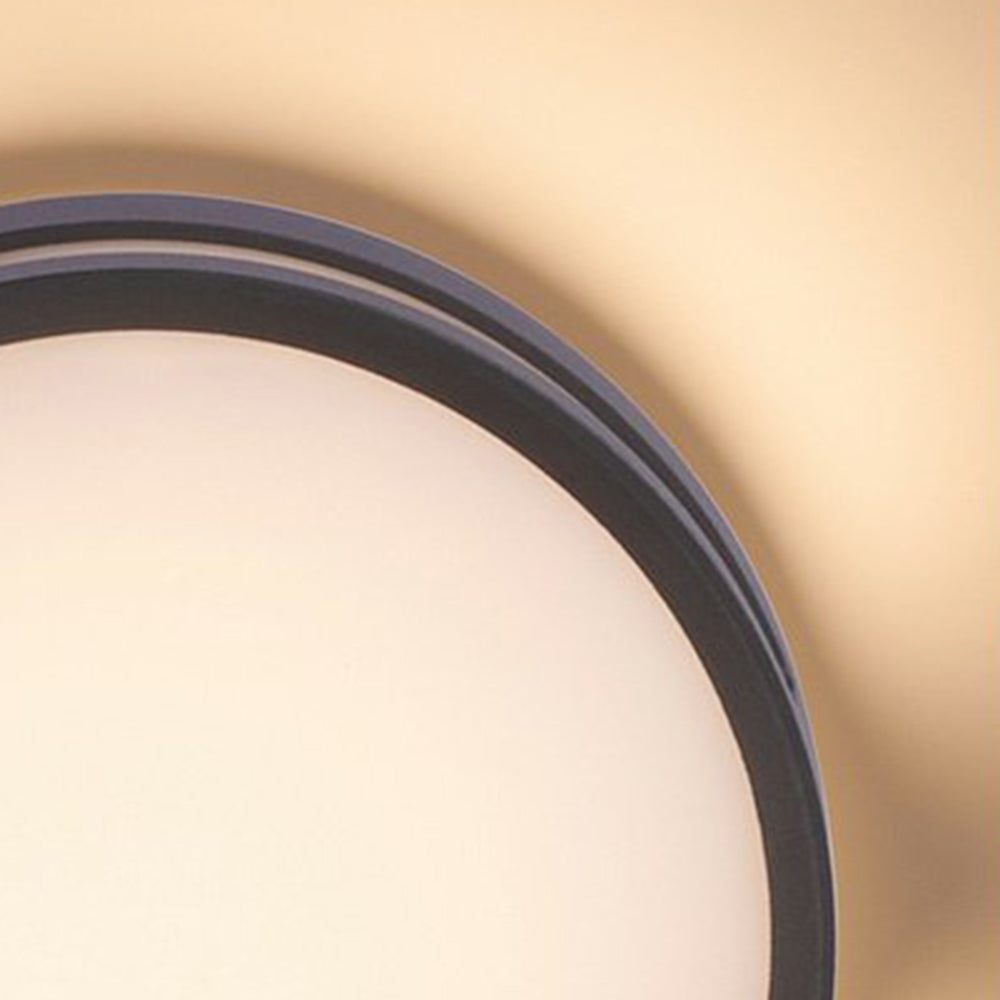 Waterproof Round Black LED Outdoor Wall Lamp – Modern and Minimalist Design